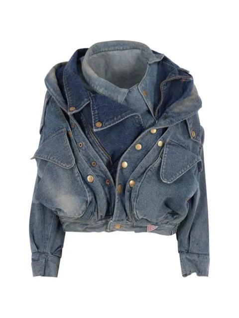 x Guess layered-panel deconstructed jacket by AUGUST BARRON