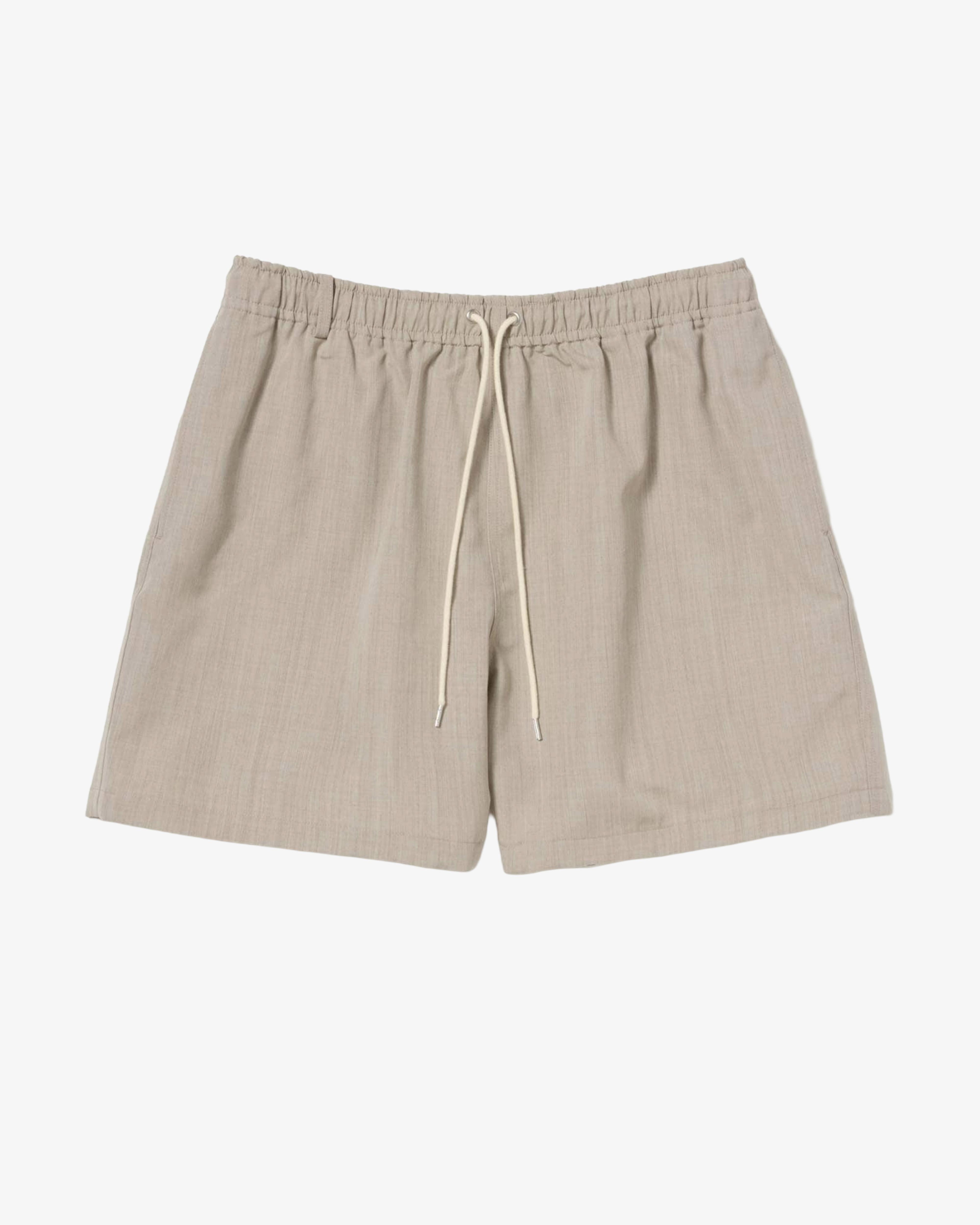 AURALEE - Men's Wool Max Canvas Shorts - (Top Gray Beige) by AURALEE