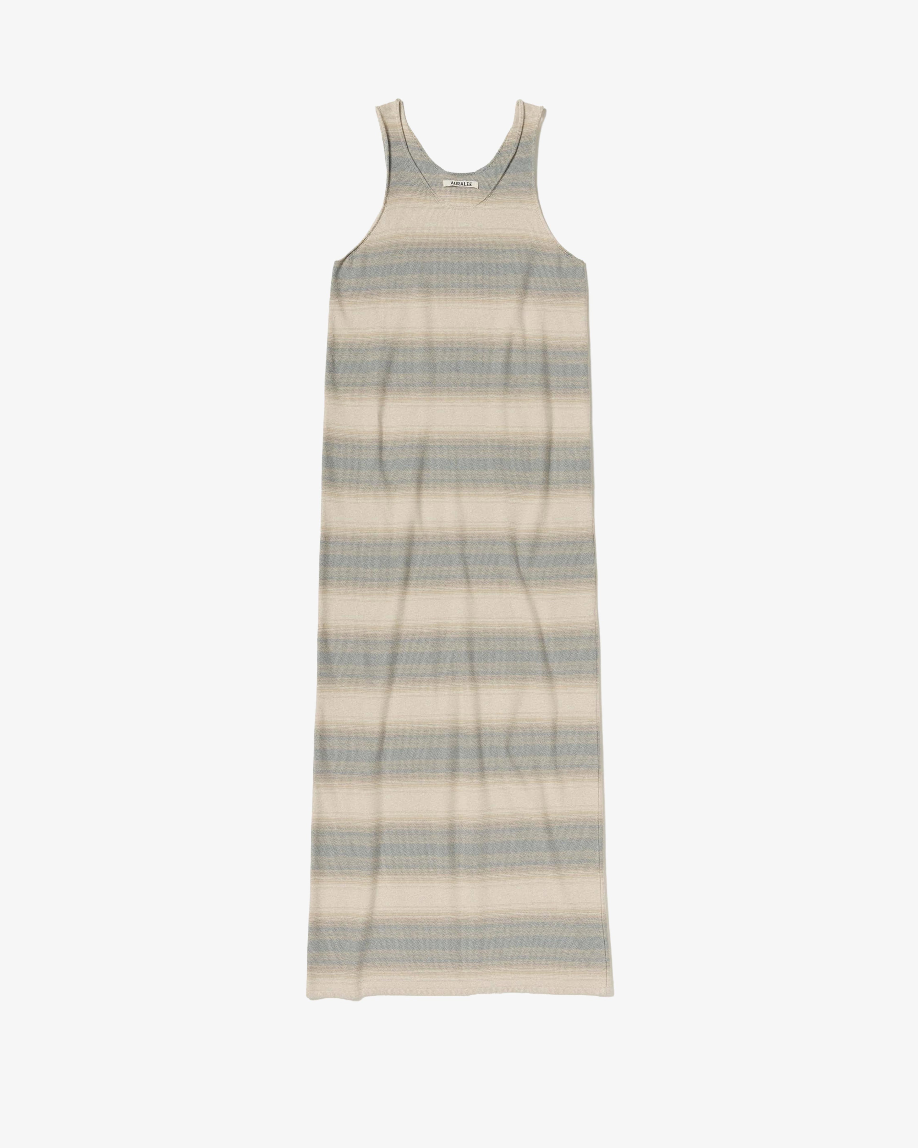 AURALEE - Women's Cotton Silk Gradient Stripe Knit Dress - (Stripes) by AURALEE