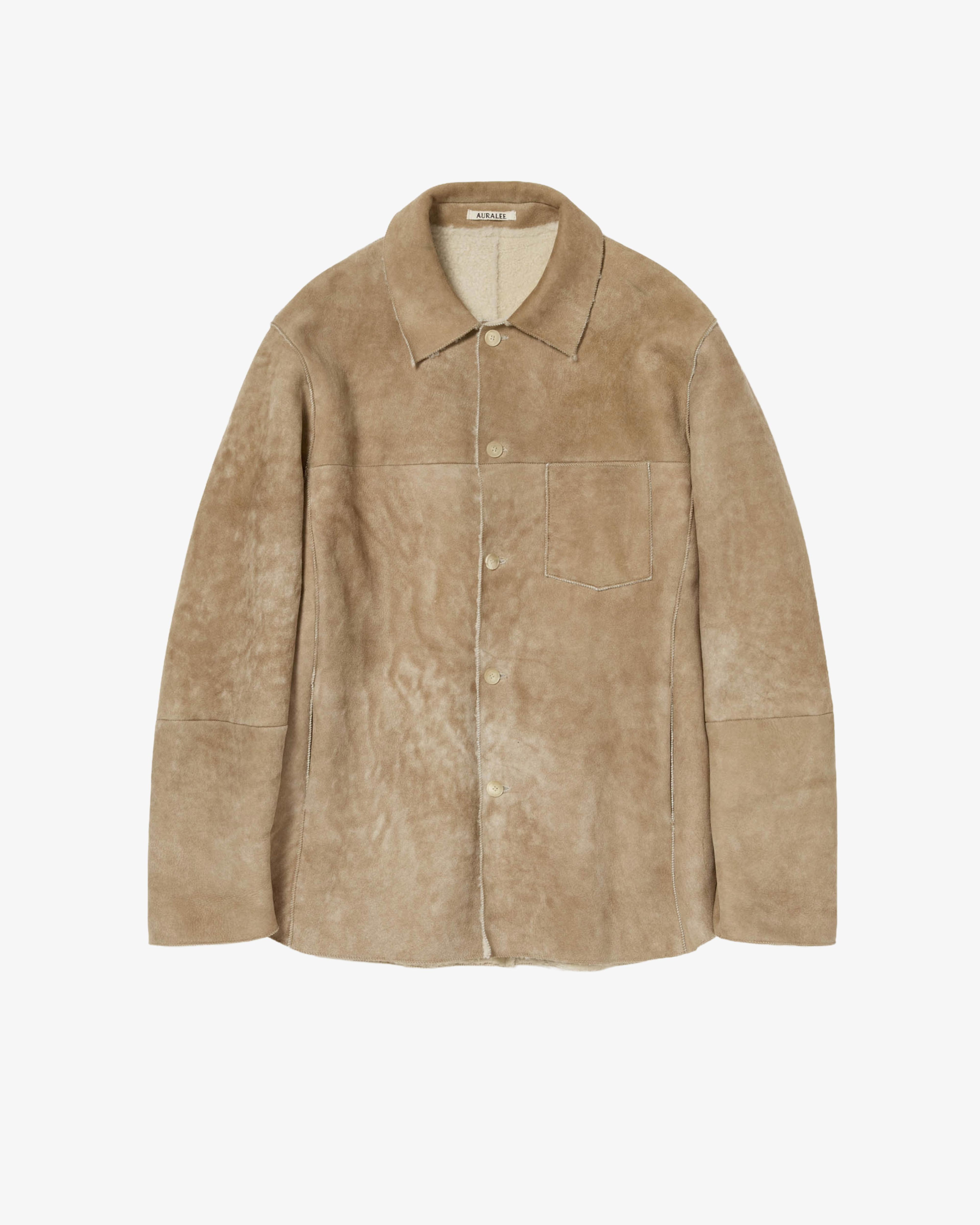 AURALEE - Women's Merino Mouton Shirt Blouson - (Beige) by AURALEE