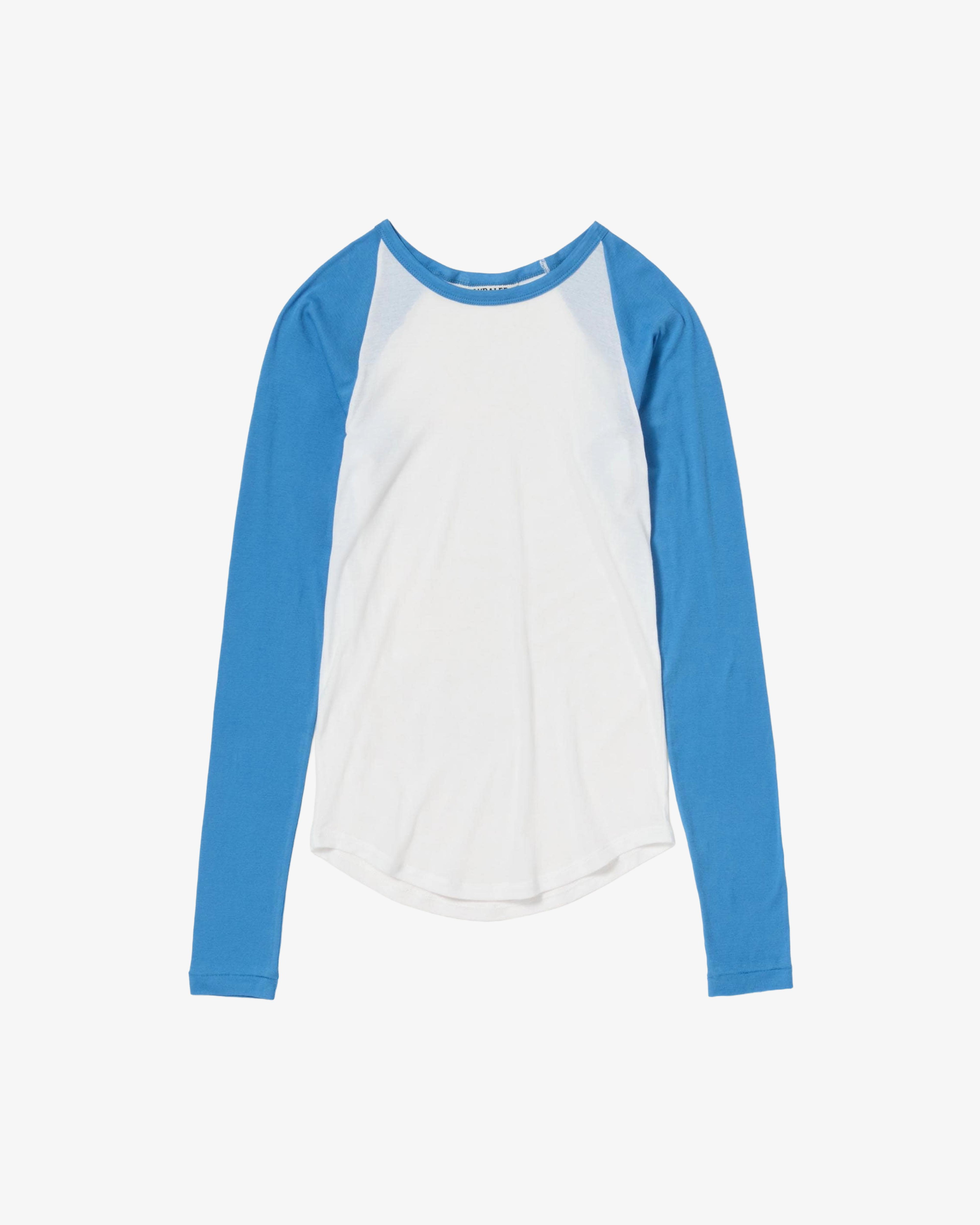 AURALEE - Women's Super High Gauge Sheer Rib Raglan P/O - (White) by AURALEE