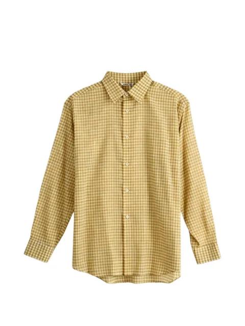 Airy gingham-check shirt by AURALEE