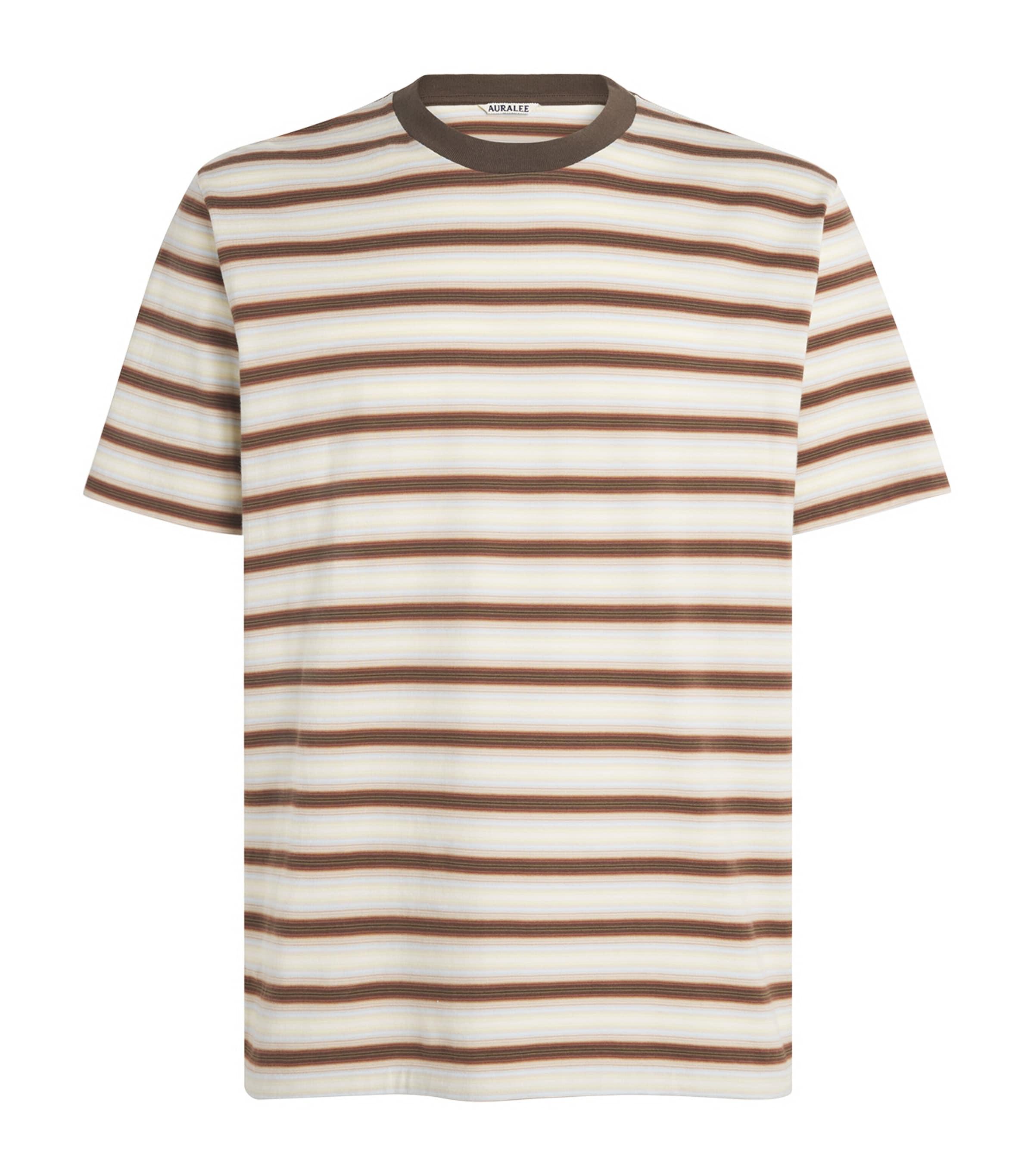 Auralee Cotton Gradient Stripe T-Shirt by AURALEE