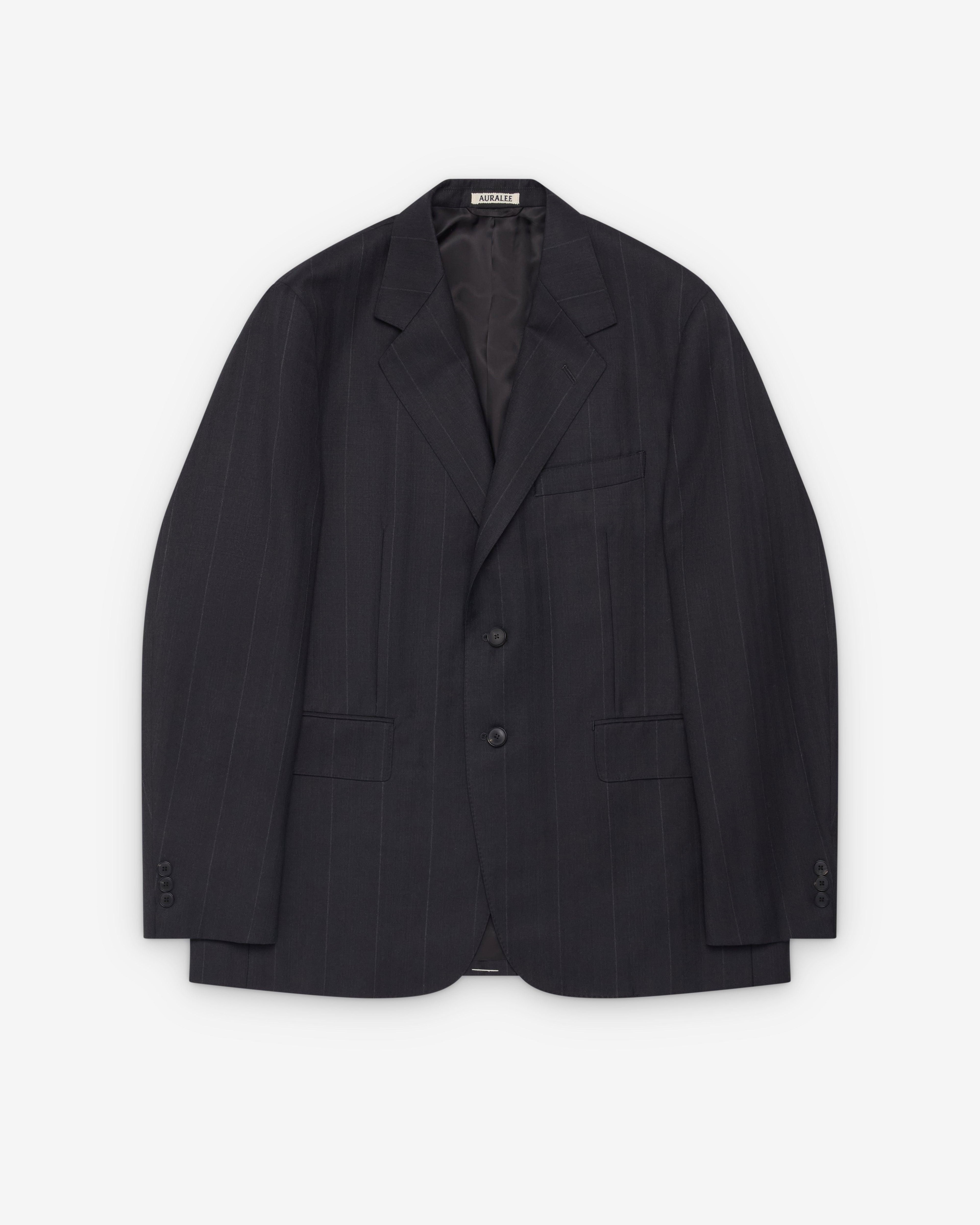 Auralee - Men's Bluefaced Wool Jacket - (Navy) by AURALEE