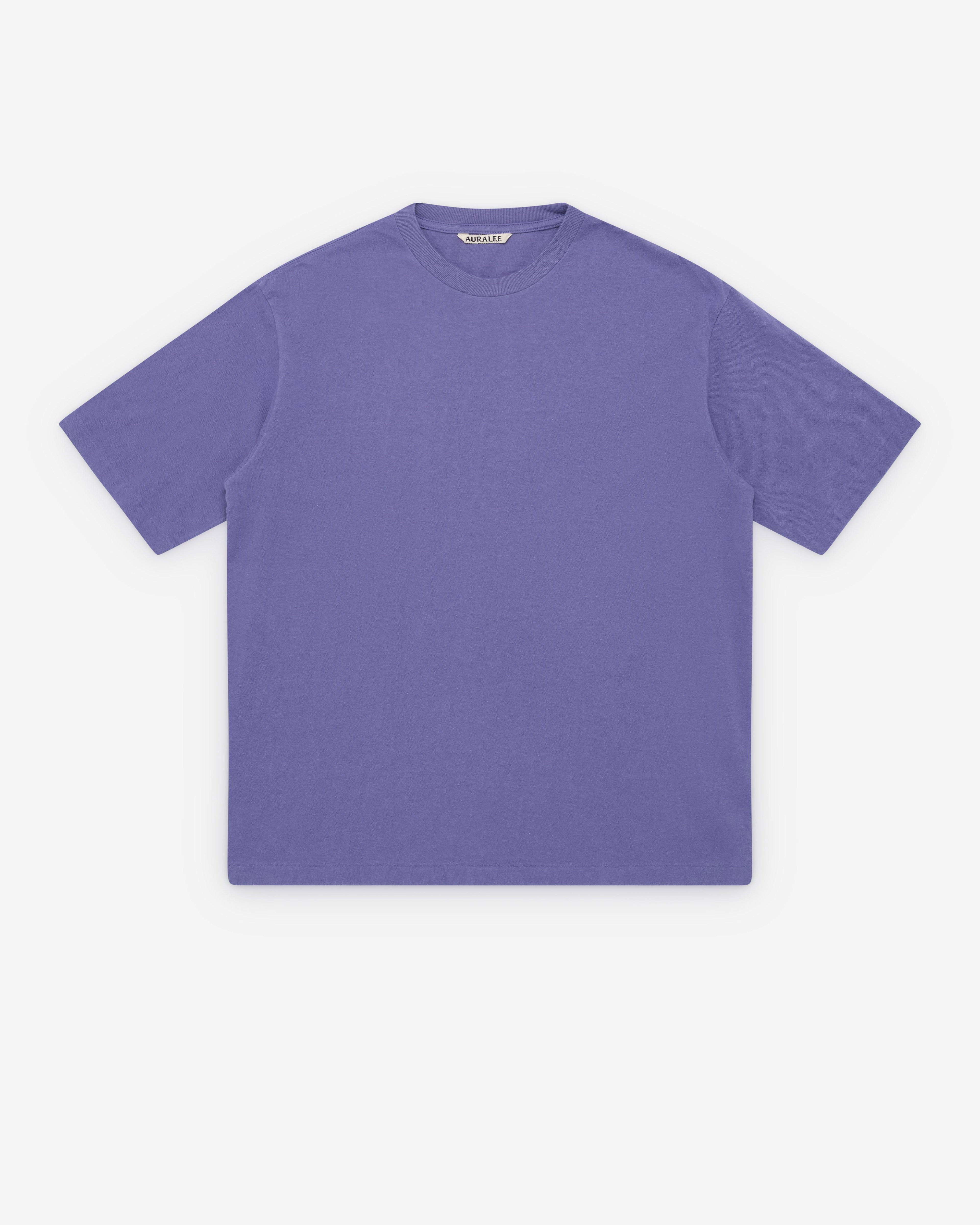 Auralee - Men's Brushed Organic Cotton Jersey - (Light Purple) by AURALEE
