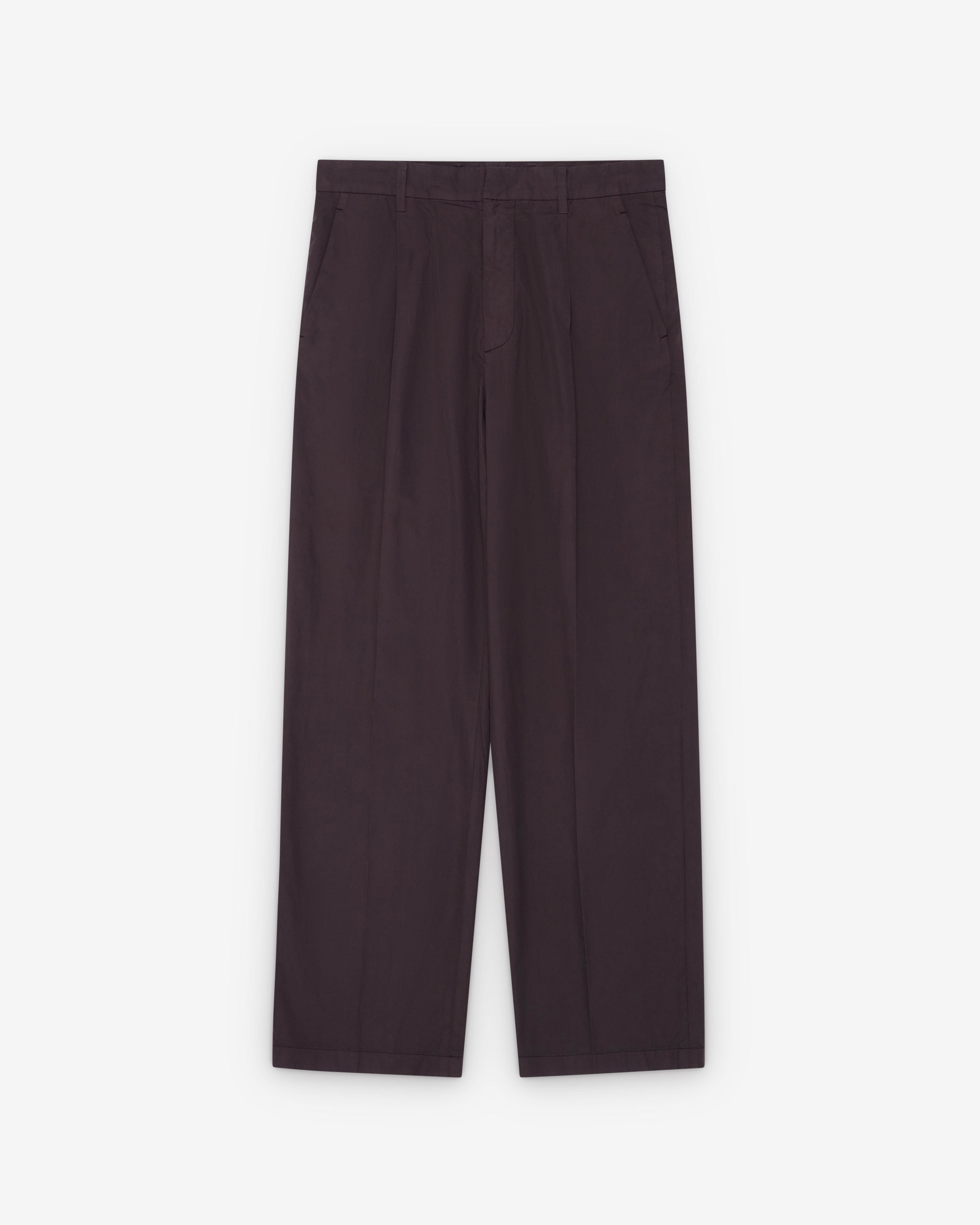 Auralee - Men's Garment-Dyed Shuttle Weat Slacks - (Dark Brown) by AURALEE
