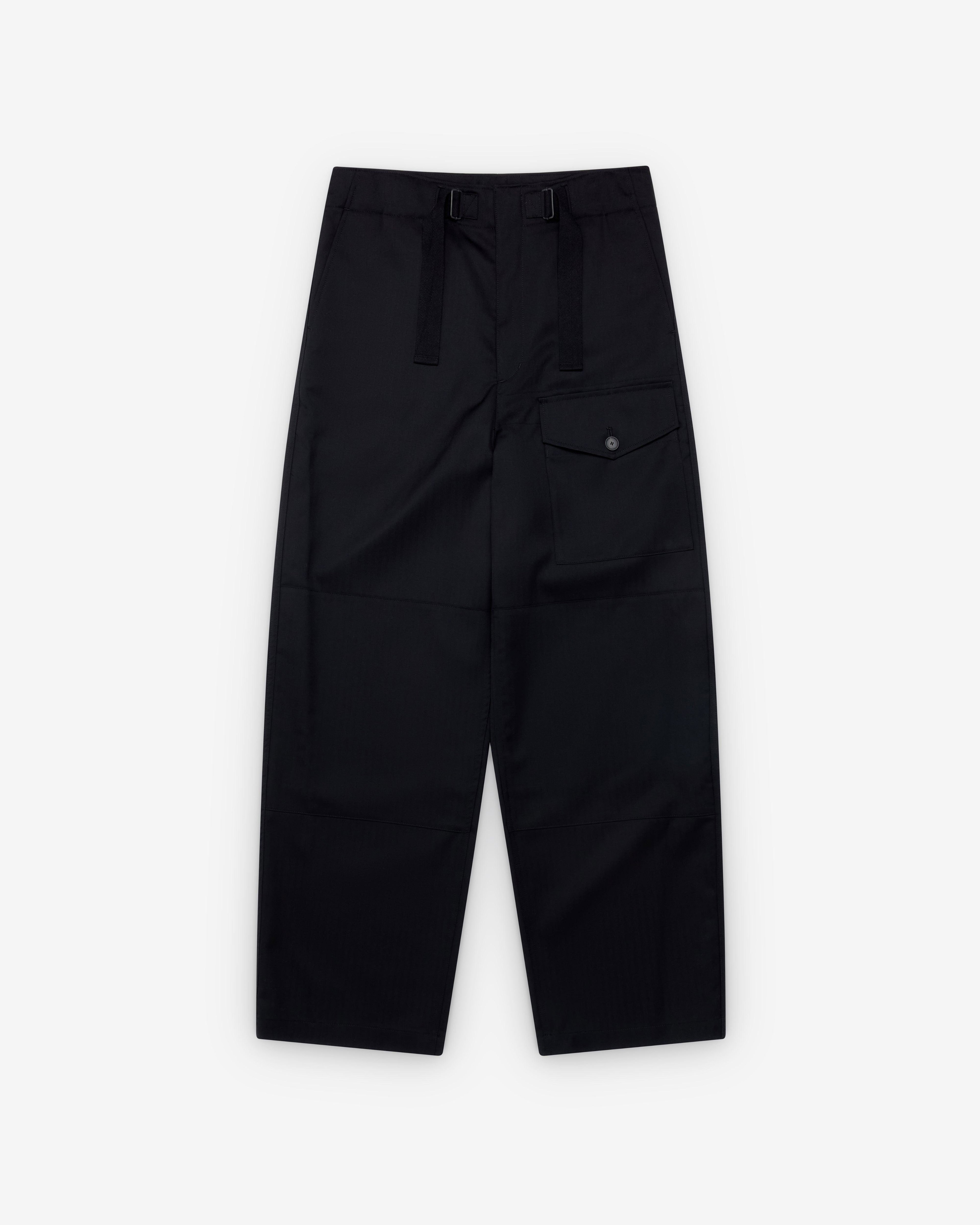 Auralee - Men's Herringbone Cargo Pants - (Black) by AURALEE