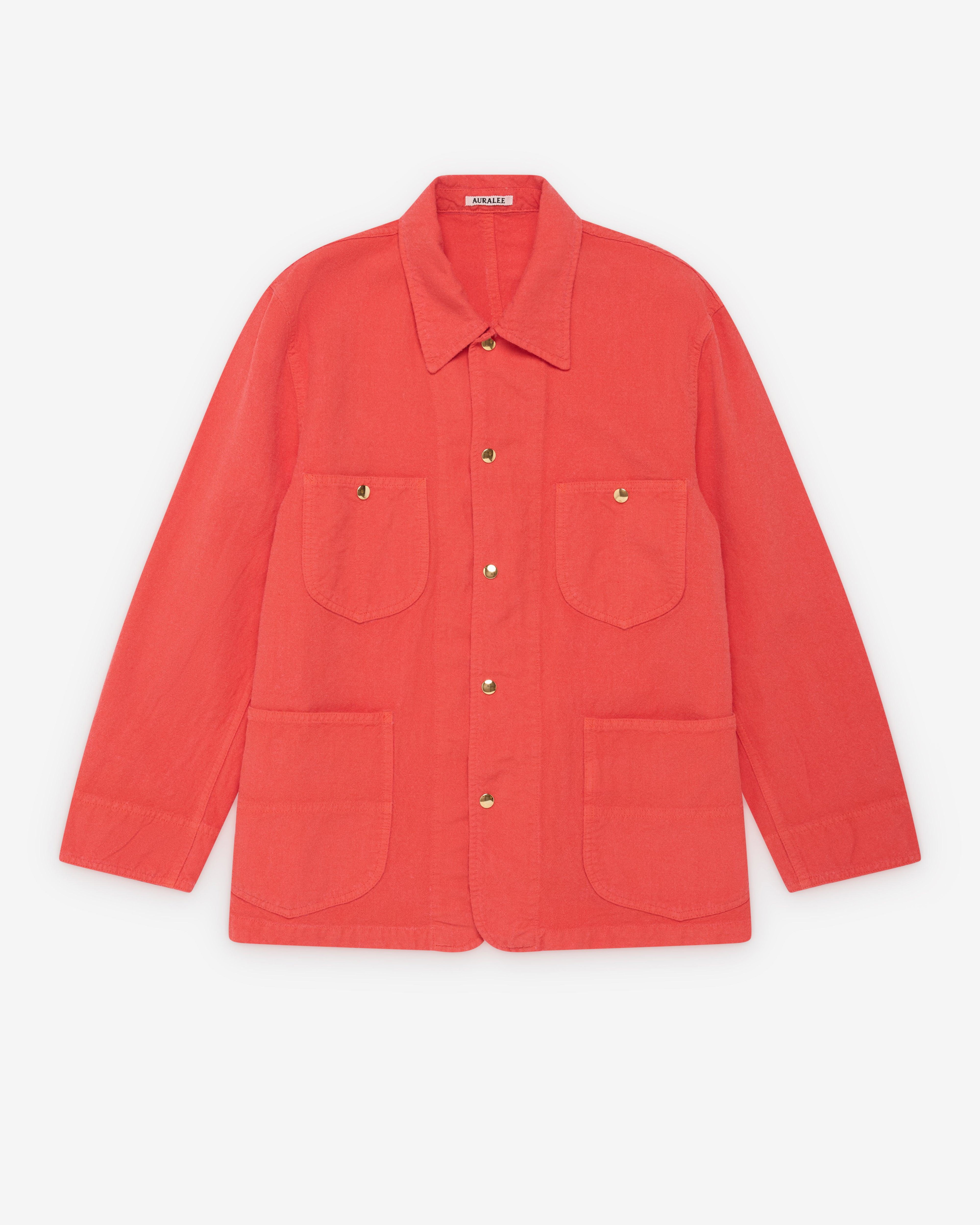 Auralee - Men's Ox Work Jacket - (Orange) by AURALEE