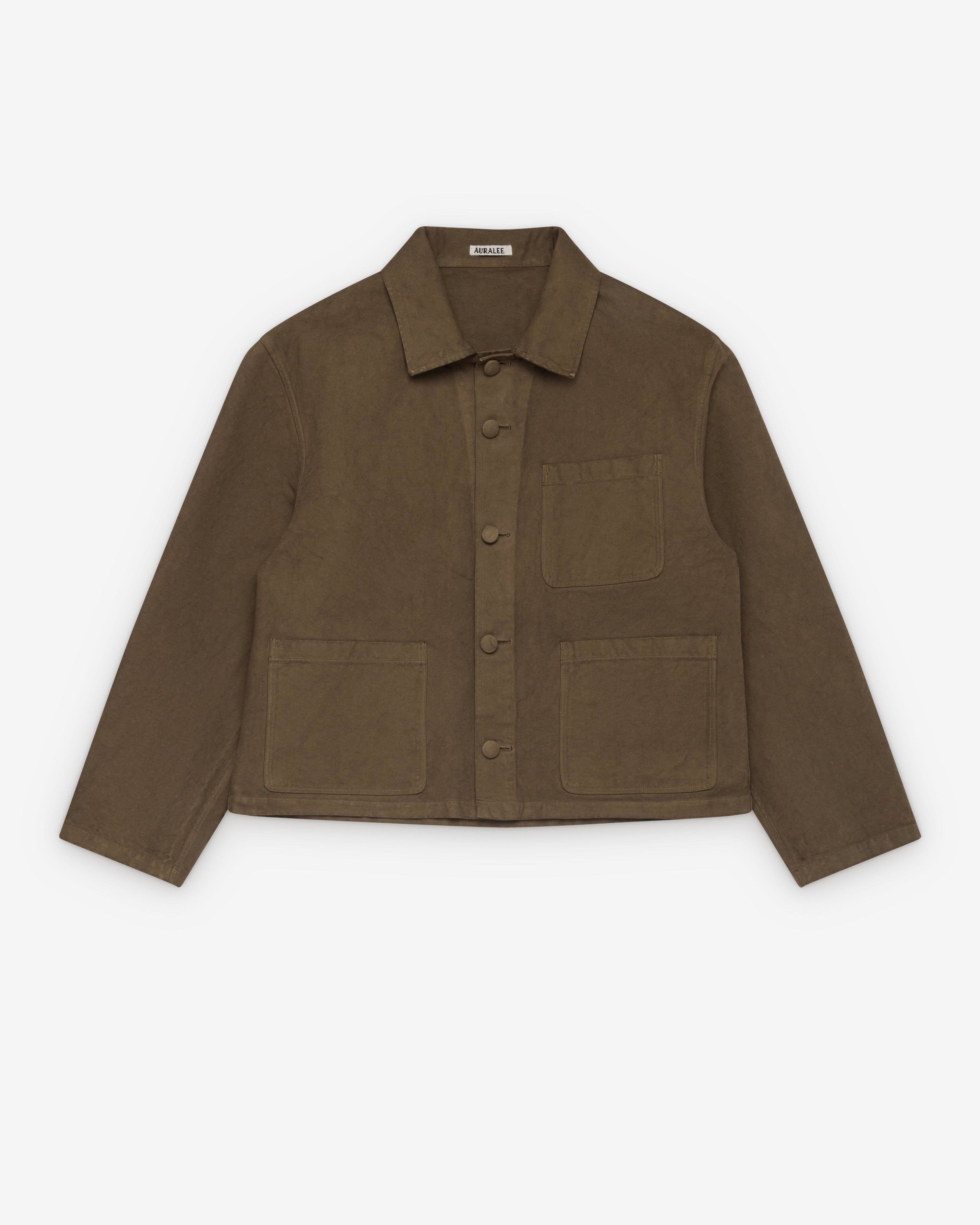 Auralee - Men's Short Work Jacket - (Dark Brown) by AURALEE