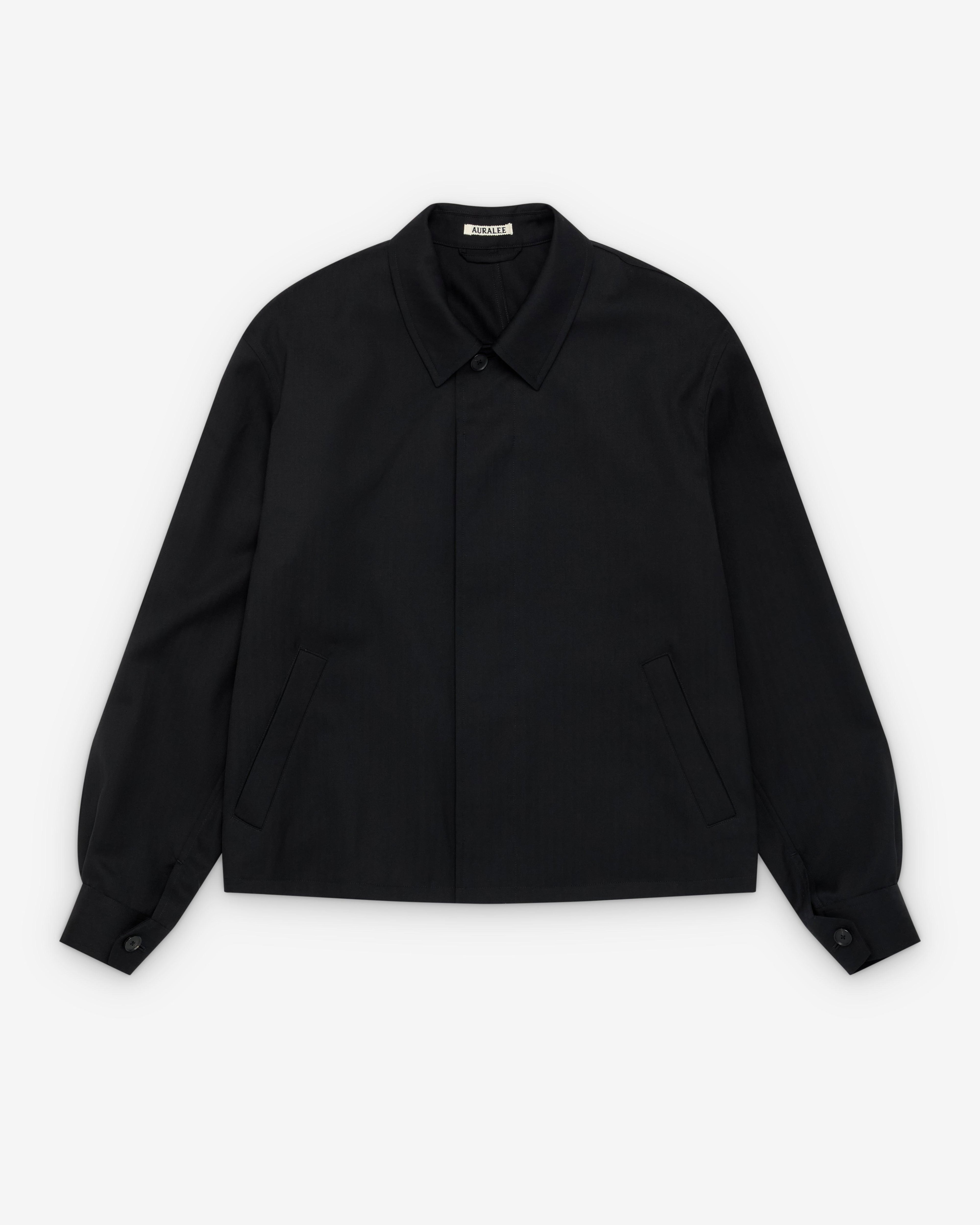 Auralee - Men's Wool Herringbone Blouson - (Black) by AURALEE