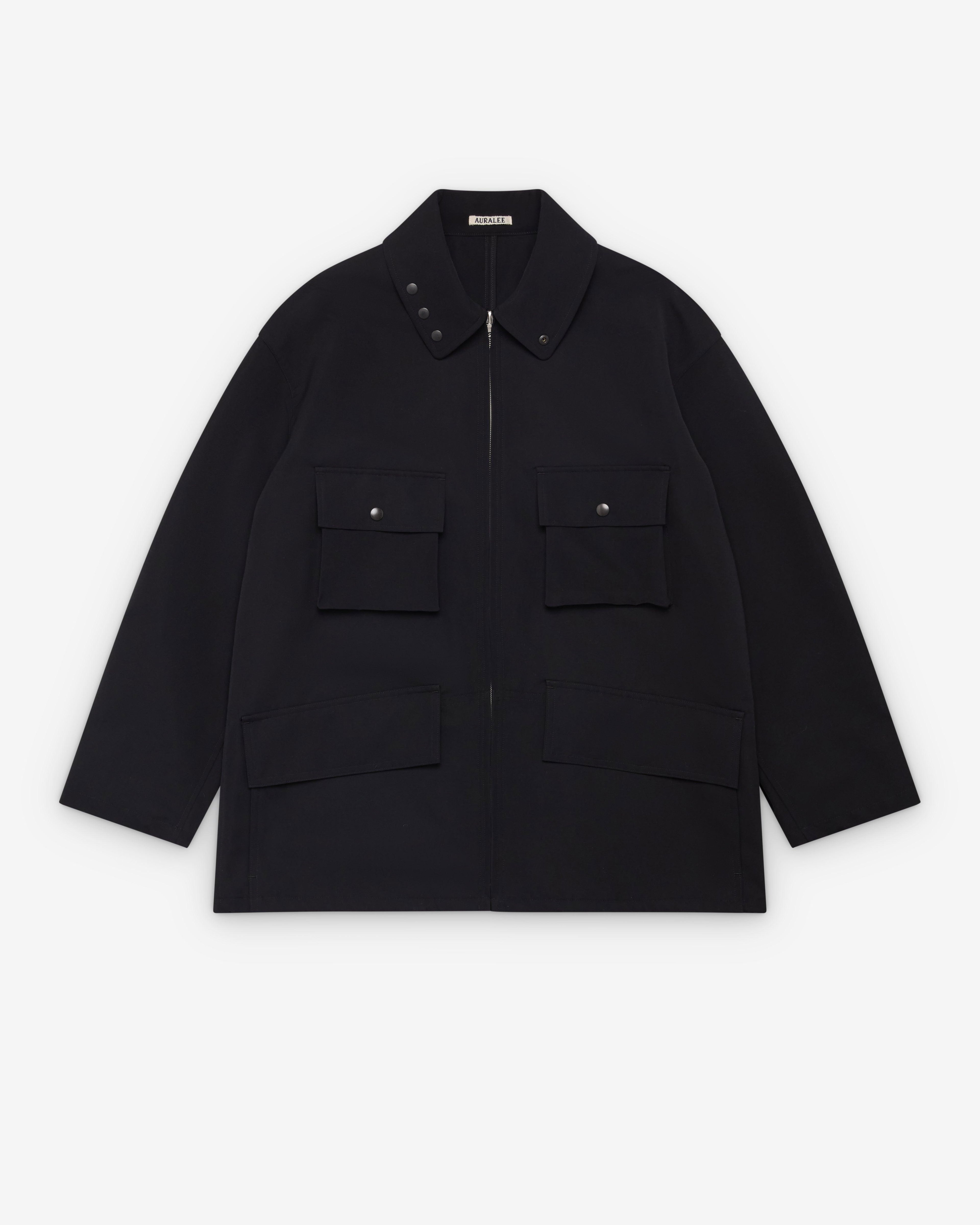 Auralee - Men's Wool Max Canvas Blouson - (Black) by AURALEE