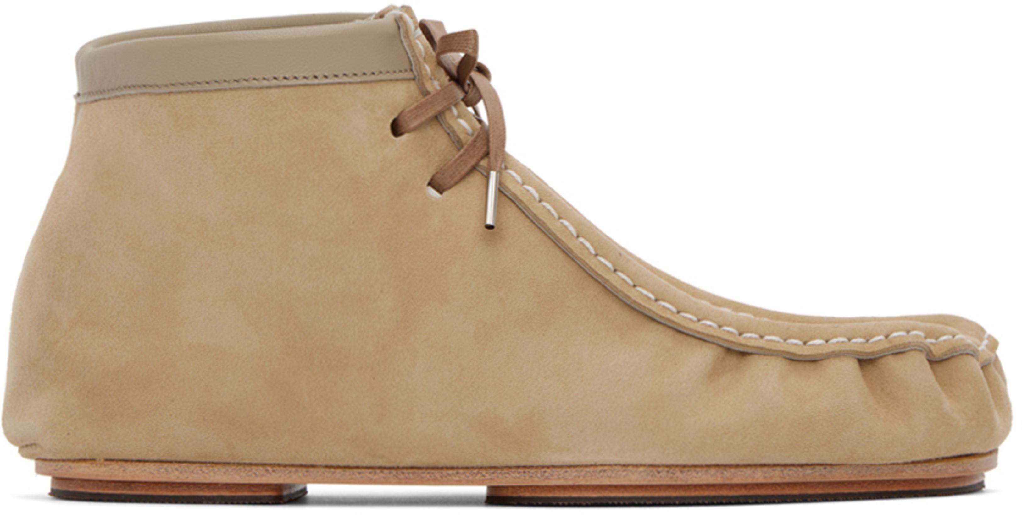 Beige Mocassin Boots by AURALEE