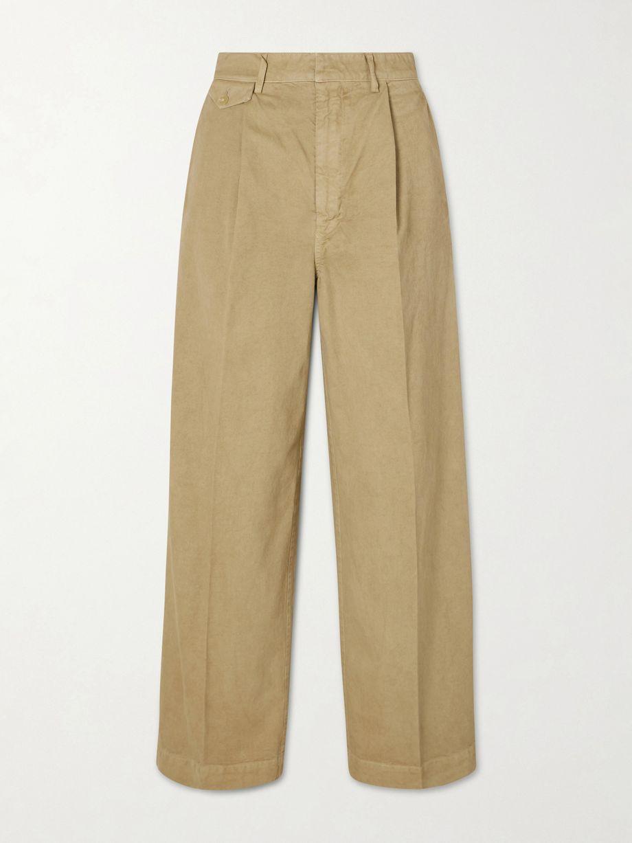 Garment-dyed cotton-twill wide-leg pants by AURALEE