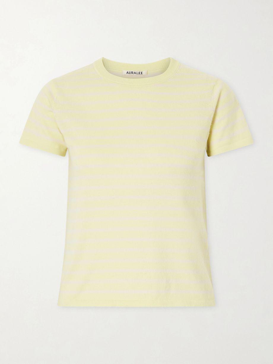Knitted striped cotton T-shirt by AURALEE