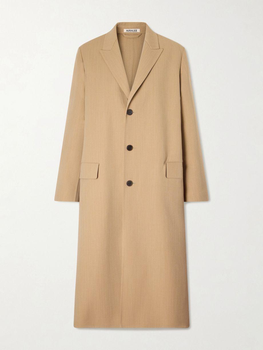 Wool-blend gabardine coat by AURALEE