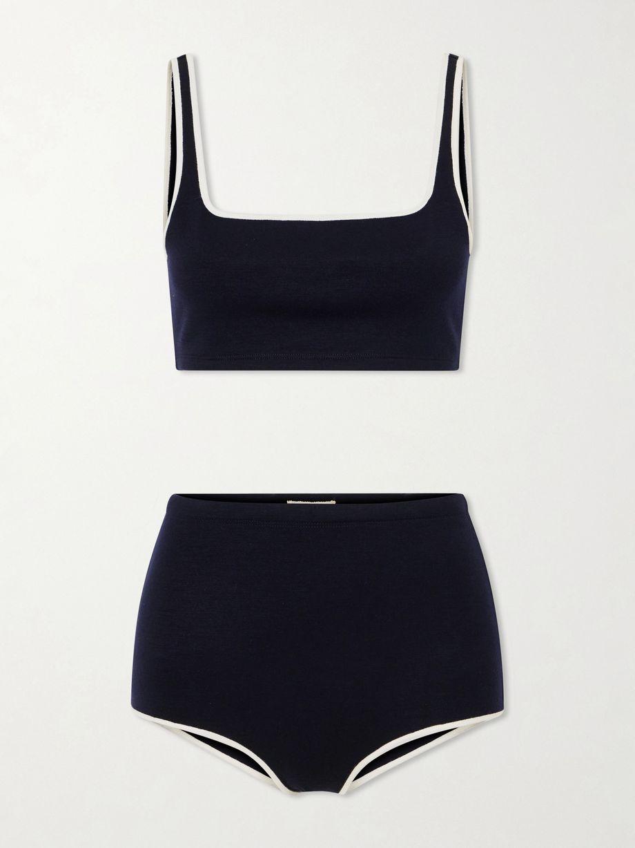 Wool-blend jersey bikini by AURALEE