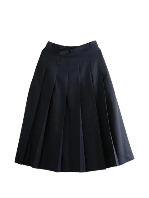 belted pleated midi skirt by AURALEE