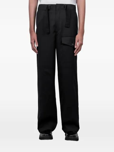 buckled cargo pants by AURALEE