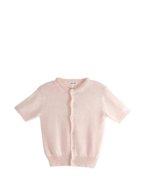 button short-sleeve cardigan by AURALEE