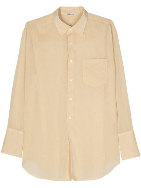 chambray cotton shirt by AURALEE
