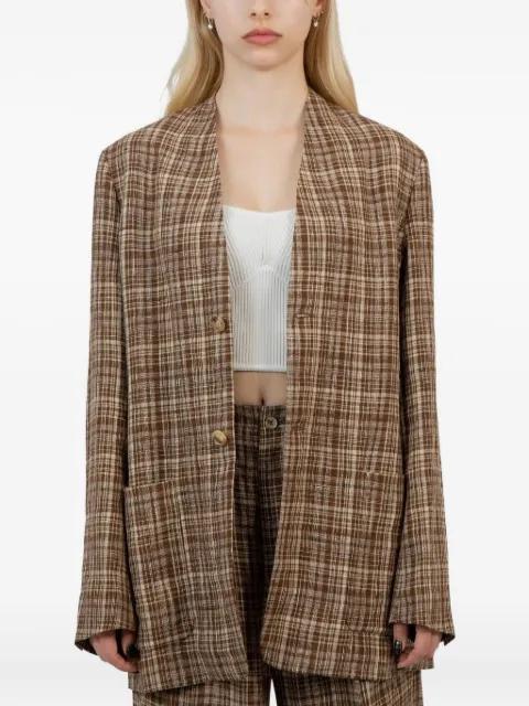 checked coat by AURALEE