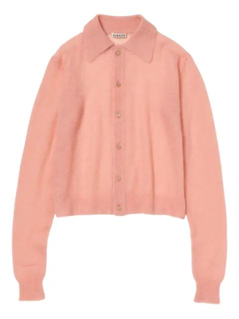 collared mohair cardigan by AURALEE
