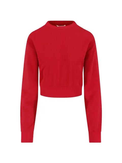 cropped long-sleeve sweatshirt by AURALEE