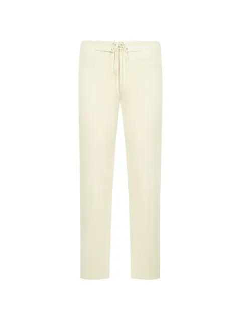 drawstring-detail wool trousers by AURALEE