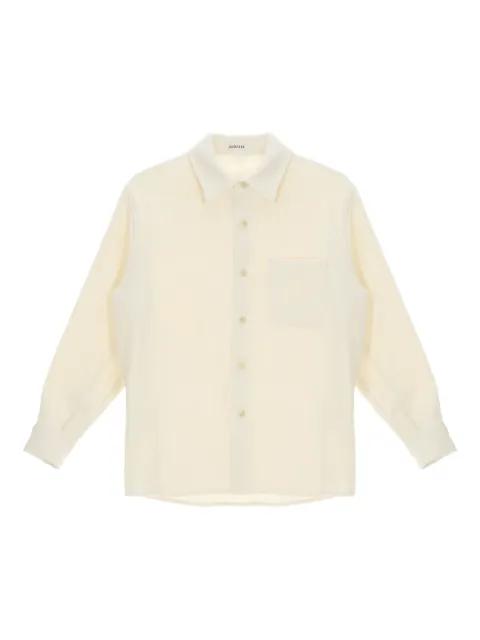 homespun tweed shirt blouson by AURALEE