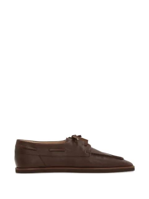 lace-up leather loafers by AURALEE