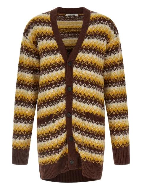 patterned-jacquard cardigan by AURALEE