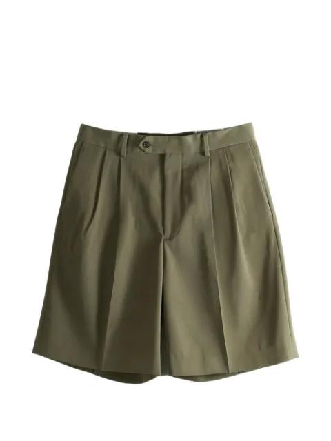 pleated gabardine shorts by AURALEE