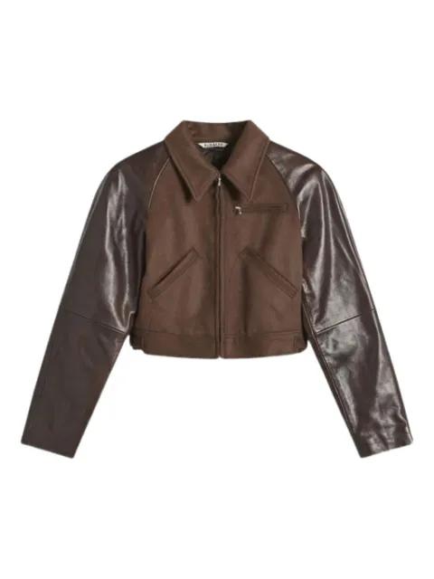 pointed-colar jacket by AURALEE