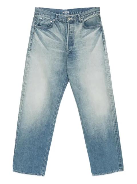 selvedge faded-wash jeans by AURALEE