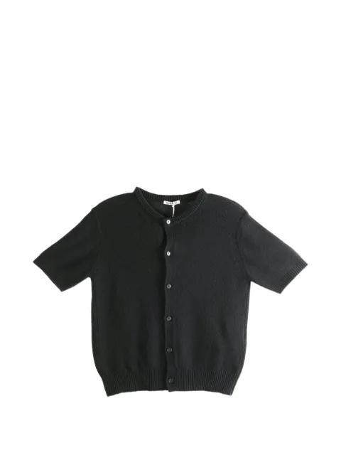 short-sleeve buttoned cardigan by AURALEE