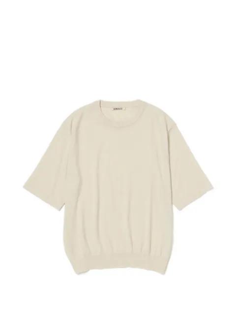short-sleeve crewneck T-shirt by AURALEE