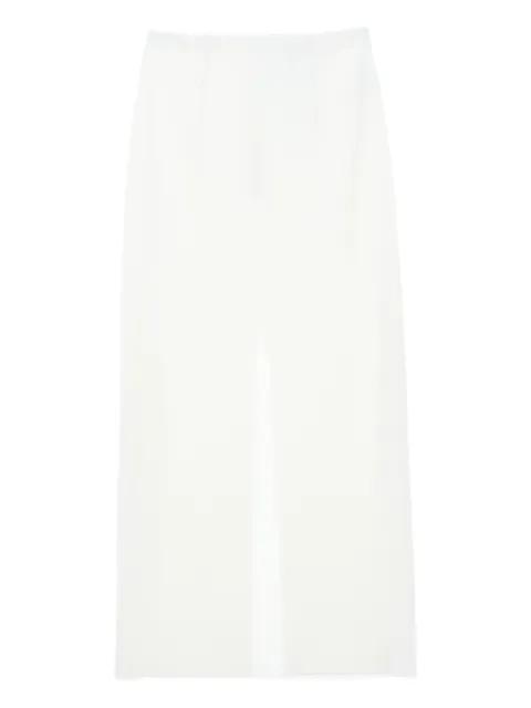 slit midi skirt by AURALEE