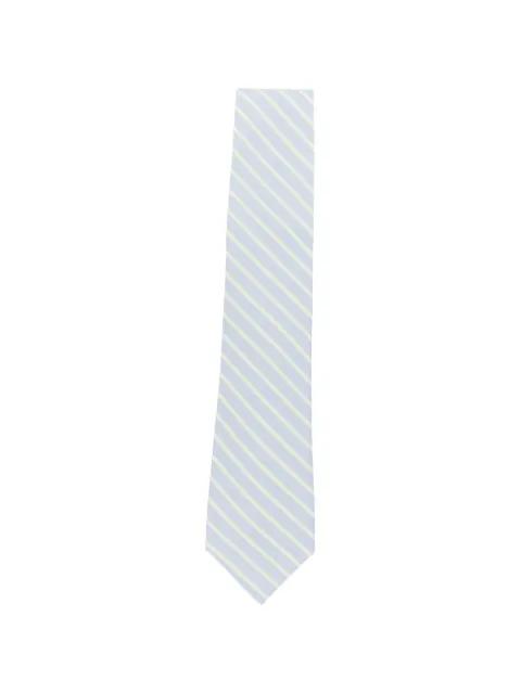 stripe-pattern wool tie by AURALEE
