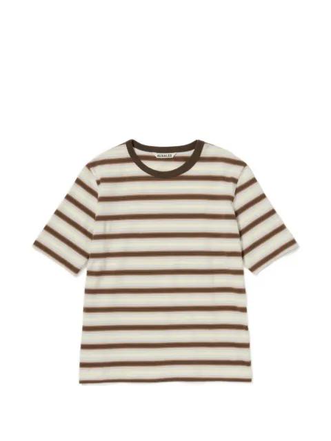 striped-pattern T-shirt by AURALEE