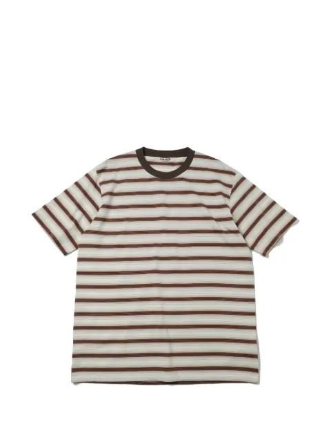 striped short-sleeve T-shirt by AURALEE
