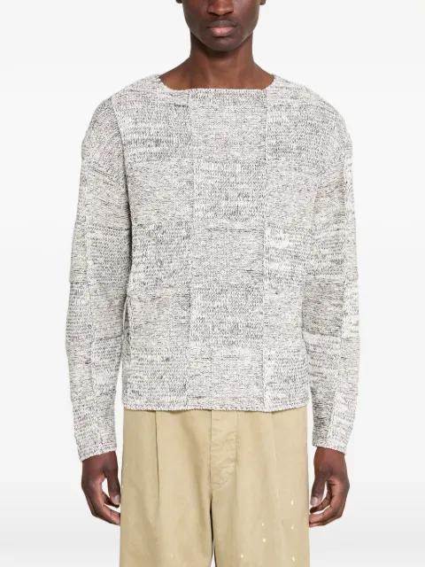 structured boat-neck sweater by AURALEE