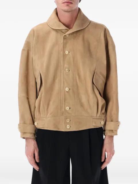 suede bomber jacket by AURALEE
