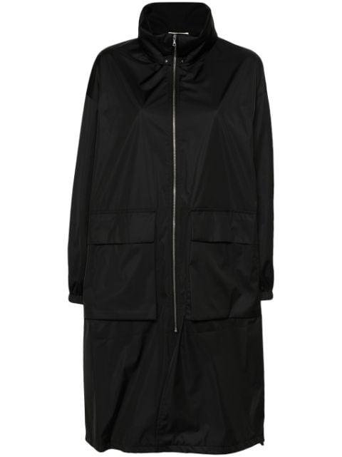 zip-up hoodied raincoat by AURALEE