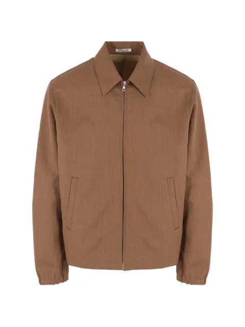 zip-up wool jacket by AURALEE