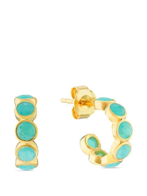 Ortigia amazonite hoop earrings by AUREE JEWELLERY