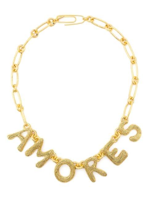 Amaite letter-charm necklace by AURELIE BIDERMANN