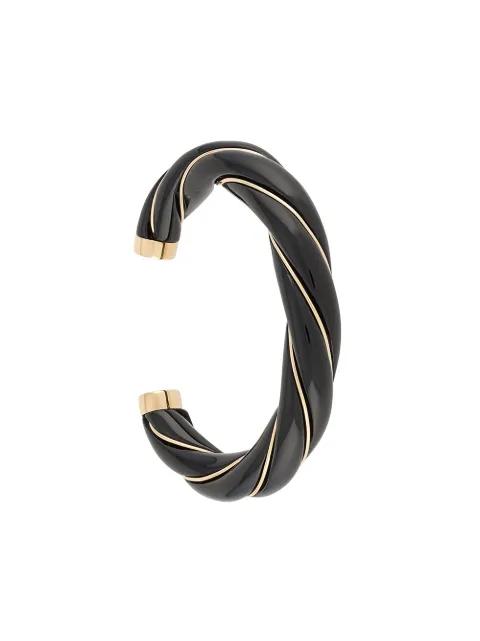 Diana enamelled twisted cuff by AURELIE BIDERMANN