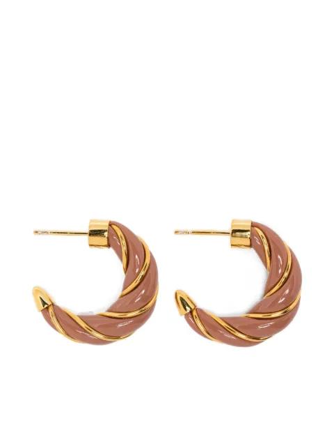Diana twisted gold hoop earrings by AURELIE BIDERMANN