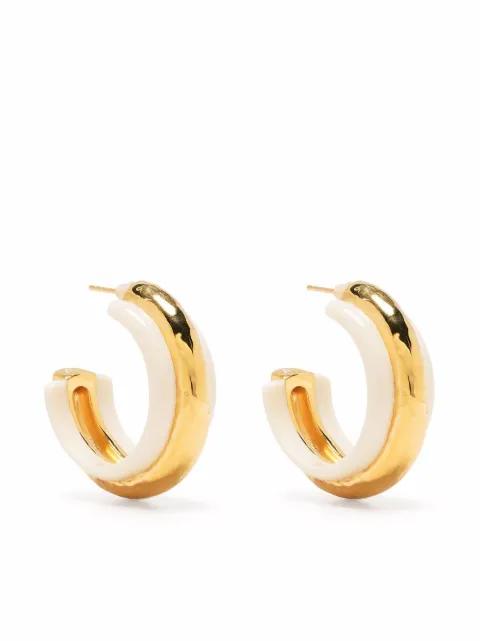Nazca hammered-effect hoop earrings by AURELIE BIDERMANN