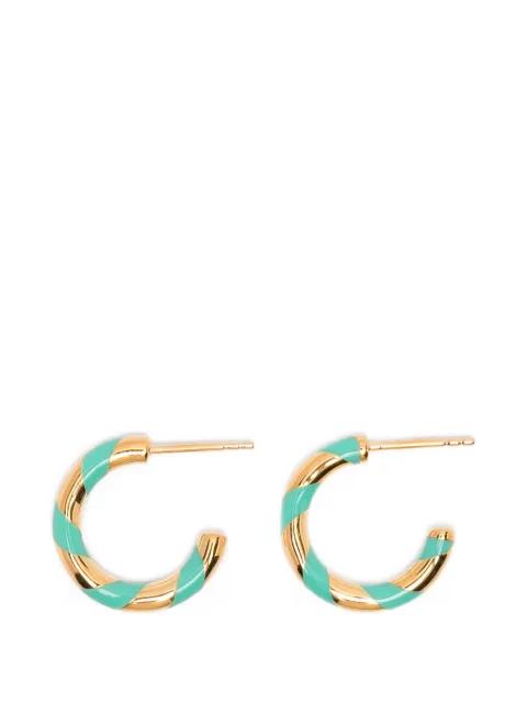 Positano striped hoop earrings by AURELIE BIDERMANN
